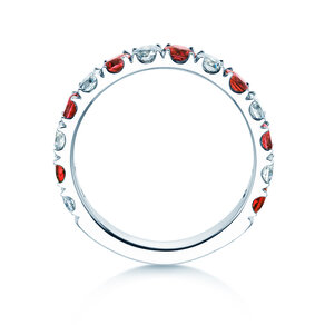 Verlobungsring Dusk mit Diamant und Farbedelstein in Weißgold