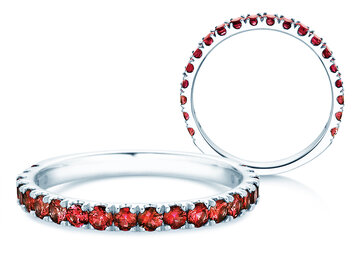 Verlobungsring Dusk mit Farbedelstein in Weißgold