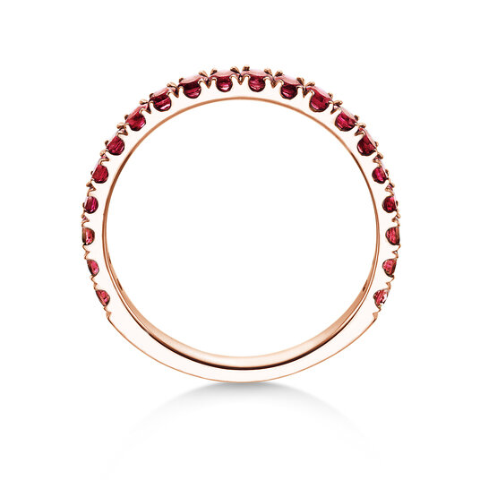Verlobungsring Dusk mit Farbedelstein in 9K Roségold mit Rubin 0,38ct