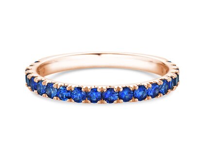 Verlobungsring  Dusk mit Farbedelstein in 14K Roségold mit Saphir 0,96ct