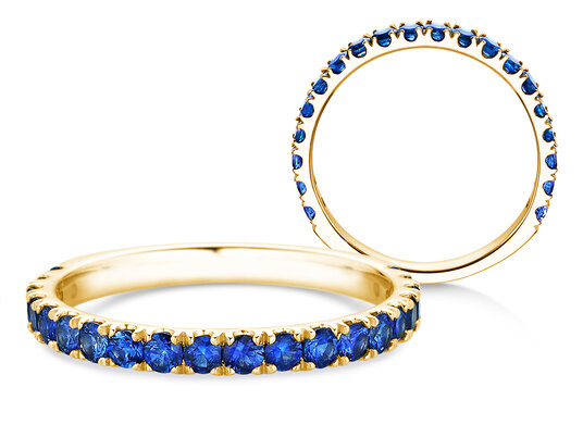 Verlobungsring Dusk mit Farbedelstein in 9K Weißgold mit Saphir 0,38ct