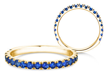 Verlobungsring Dusk mit Farbedelstein in 9K Weißgold mit Saphir 0,38ct
