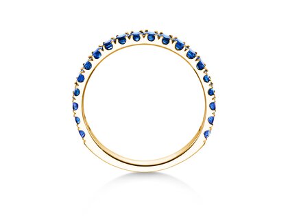 Verlobungsring  Dusk mit Farbedelstein in 14K Gelbgold mit Saphir 0,38ct