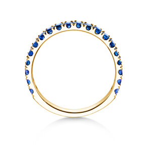 Verlobungsring  Dusk mit Farbedelstein in 14K Gelbgold mit Saphir 0,38ct