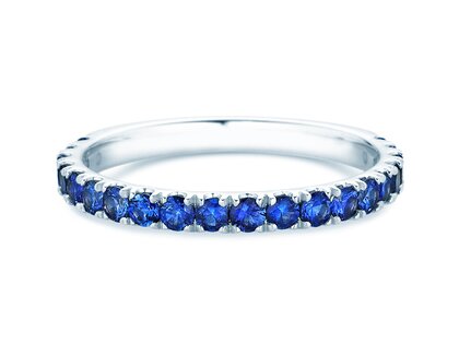 Verlobungsring Dusk mit Farbedelstein in 9K Weißgold mit Saphir 0,38ct