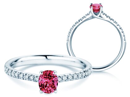 Geburtsstein-Ring Glow Pavé