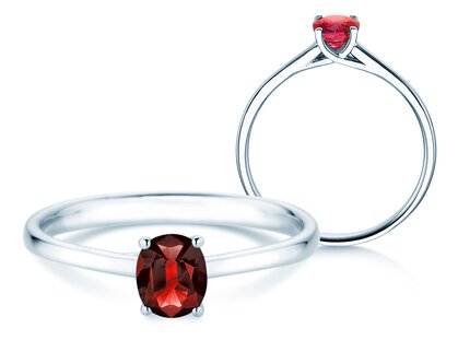 Verlobungsring Glow in 14K Weißgold mit Rubin 0,60ct