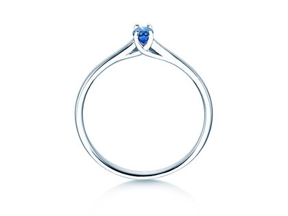 Verlobungsring Glow in 9K Weißgold mit Saphir 0,25ct