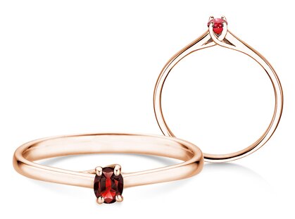 Verlobungsring Glow in 9K Roségold mit Rubin 0,25ct