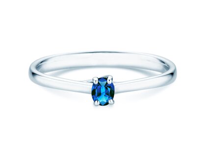 Verlobungsring Glow in 9K Weißgold mit Saphir 0,25ct