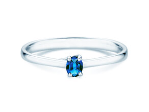Verlobungsring Glow in 9K Weißgold mit Saphir 0,25ct