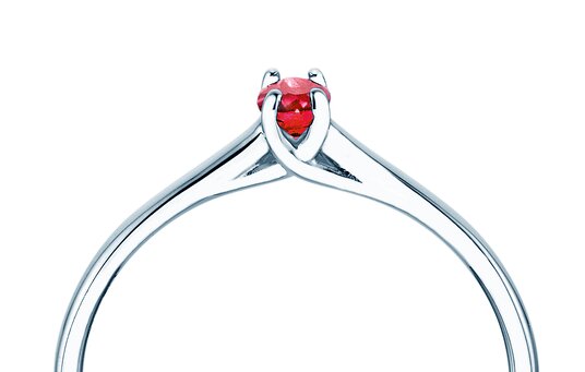 Verlobungsring Glow in 9K Weißgold mit Rubin 0,25ct