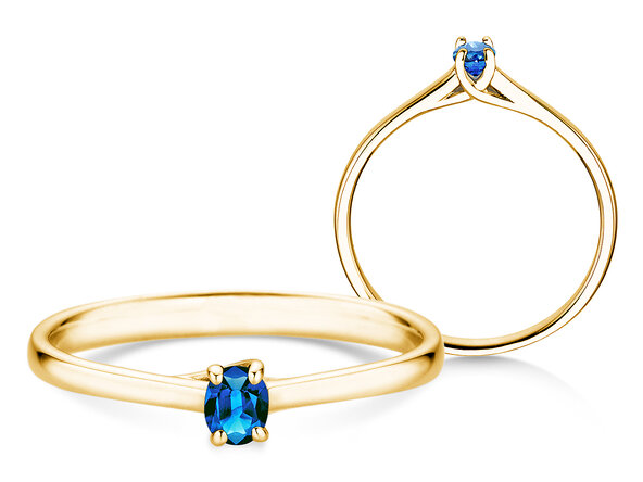 Verlobungsring Glow in 9K Gelbgold mit Saphir 0,25ct