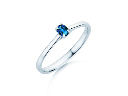 Verlobungsring Glow in 9K Weißgold mit Saphir 0,25ct