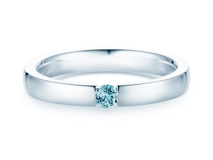 Verlobungsring Infinity Colour in 14K Weißgold mit Blautopas 0,05ct