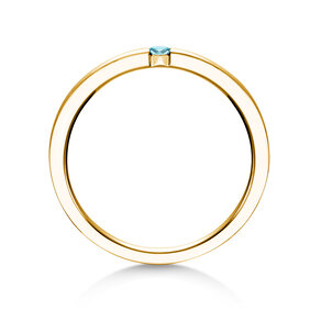 Verlobungsring Infinity Colour in 14K Gelbgold mit Blautopas 0,05ct