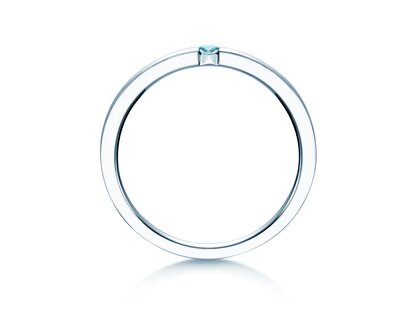 Verlobungsring Infinity Colour in 14K Weißgold mit Blautopas 0,05ct