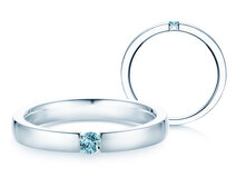 Verlobungsring Infinity Colour in Silber 925/- mit Blautopas 0,05ct