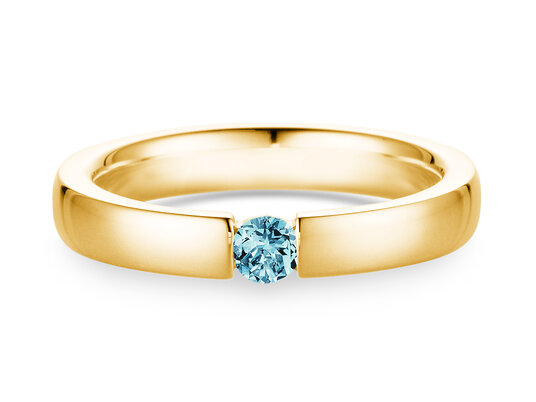 Verlobungsring Infinity Colour in 9K Gelbgold mit Smaragd 0,03ct