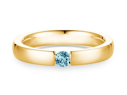 Verlobungsring Infinity Colour in 14K Gelbgold mit Blautopas 0,15ct