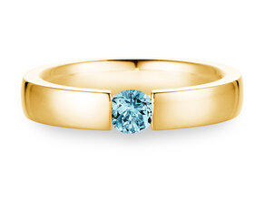 Verlobungsring Infinity Colour in 9K Gelbgold mit Blautopas 0,50ct