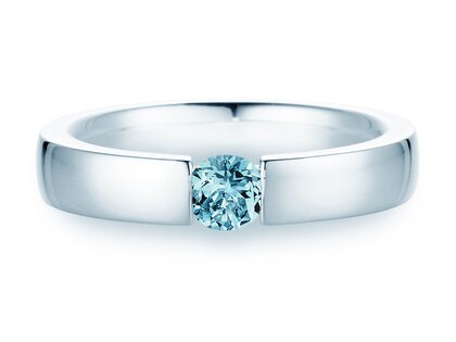 Verlobungsring Infinity Colour in 9K Weißgold mit Blautopas 0,50ct