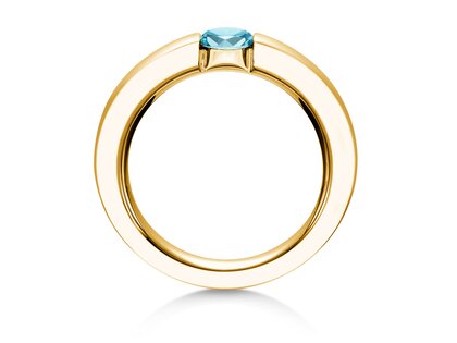 Verlobungsring Infinity Colour in 9K Gelbgold mit Blautopas 0,50ct