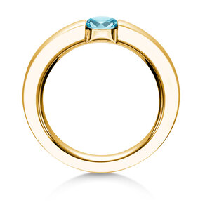 Verlobungsring Infinity Colour in 9K Gelbgold mit Blautopas 0,50ct