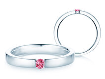 Verlobungsring Infinity Colour in Silber 925/- mit Pinker Turmalin 0,05ct