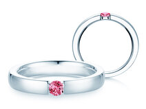 Verlobungsring Infinity Colour in Platin 950/- mit Pinker Turmalin 0,15ct