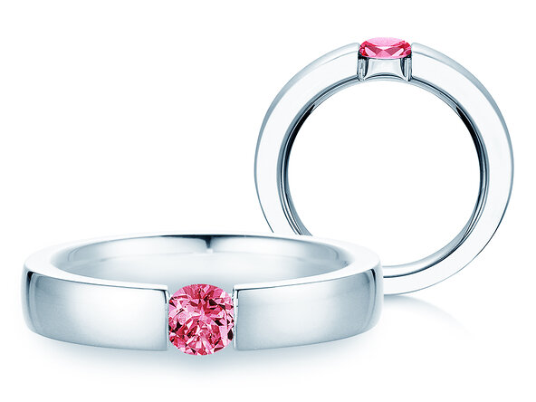 Verlobungsring Infinity Colour in 9K Weißgold mit Pinker Turmalin 0,50ct