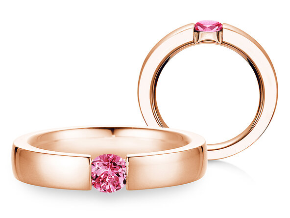 Verlobungsring Infinity Colour in 9K Roségold mit Pinker Turmalin 0,50ct