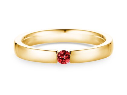 Verlobungsring Infinity Colour in 18K Gelbgold mit Rubin 0,10ct