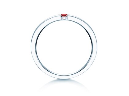 Verlobungsring Infinity Colour in 18K Weißgold mit Rubin 0,10ct