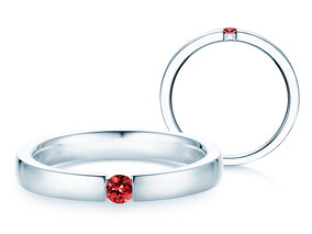 Verlobungsring Infinity Colour in Silber 925/- mit Rubin 0,03ct