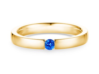 Verlobungsring Infinity Colour in 18K Gelbgold mit Saphir 0,03ct