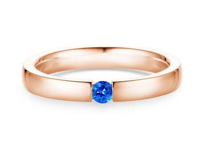 Verlobungsring Infinity Colour in 14K Roségold mit Saphir 0,03ct