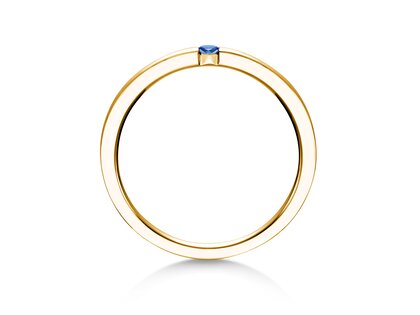 Verlobungsring Infinity Colour in 18K Gelbgold mit Saphir 0,03ct