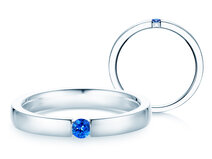 Verlobungsring Infinity Colour in Silber 925/- mit Saphir 0,10ct