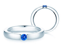 Verlobungsring Infinity Colour in Silber 925/- mit Saphir 0,15ct