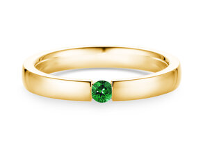 Verlobungsring Infinity Colour in 14K Gelbgold mit Smaragd 0,03ct