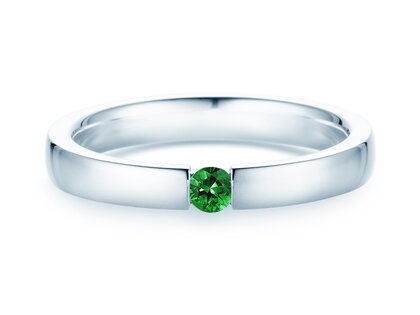 Verlobungsring Infinity Colour in 14K Weißgold mit Smaragd 0,03ct