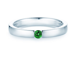 Verlobungsring Infinity Colour in 14K Weißgold mit Smaragd 0,03ct