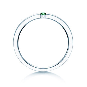 Verlobungsring Infinity Colour in 14K Weißgold mit Smaragd 0,03ct
