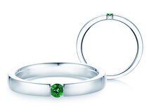Verlobungsring Infinity Colour in Silber 925/- mit Smaragd 0,10ct