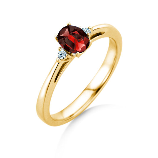 Verlobungsring Life in 9K Gelbgold mit Rubin 0,25ct und Diamanten 0,03ct