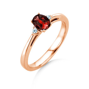 Verlobungsring Life in 18K Roségold mit Rubin 0,25ct und Diamanten 0,03ct