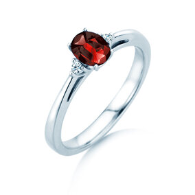 Verlobungsring Life in Platin 950/- mit Rubin 0,25ct und Diamanten 0,03ct