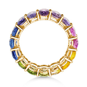 Rainbow Oval in 14K Gelbgold mit Saphir 8,33ct