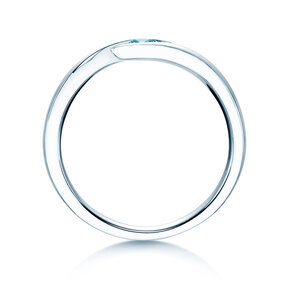 Verlobungsring Twist Colour in 14K Weißgold mit Blautopas 0,05ct